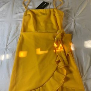 Yellow mini dress